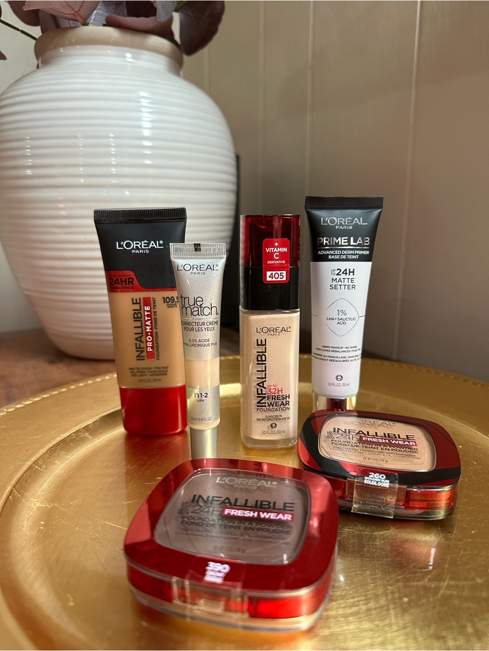 L'Oreal Infallible Fresh Wear & Matte Set - Red, Black, Beige